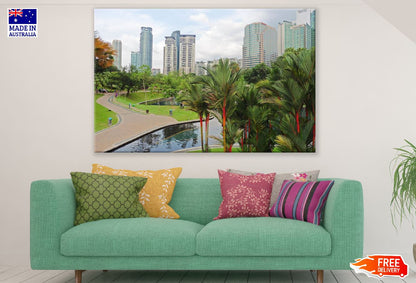 KLCC Park & Kuala Lumpur City Centre Photograph, Malaysia Print 100% Australian Made