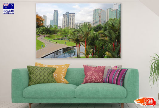 KLCC Park & Kuala Lumpur City Centre Photograph, Malaysia Print 100% Australian Made