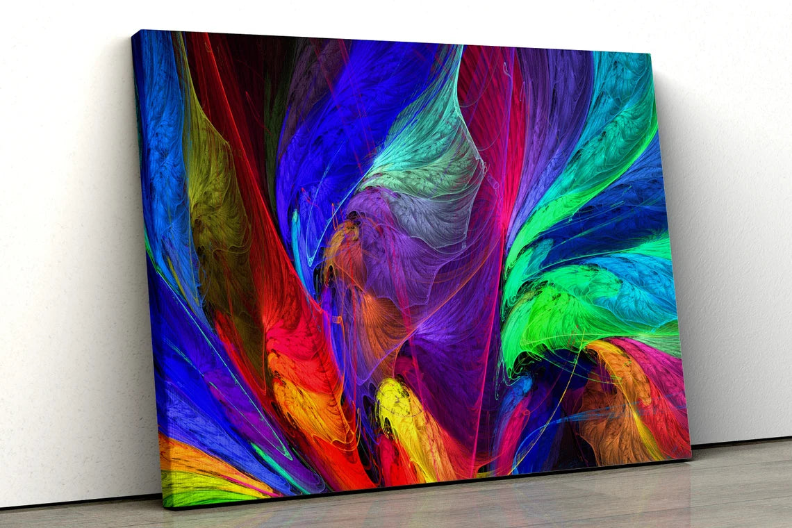 Colorful Abstract Fractal Design Acrylic Glass Print Tempered Glass Wall Art 100% Made in Australia Ready to Hang