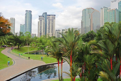 KLCC Park & Kuala Lumpur City Centre Photograph, Malaysia Print 100% Australian Made