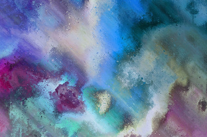 Blue Grey & Purple Abstract Design Print 100% Australian Made