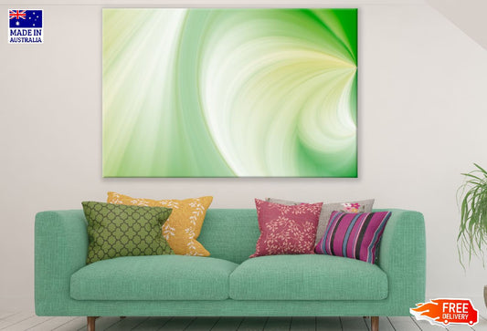 Green & White Abstract Design Print 100% Australian Made