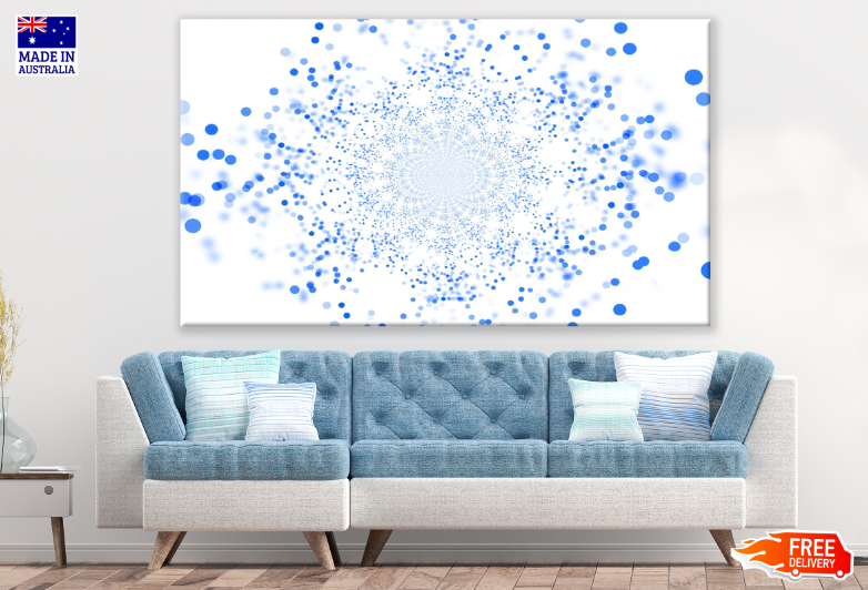 Blue & White Abstract Design Print 100% Australian Made