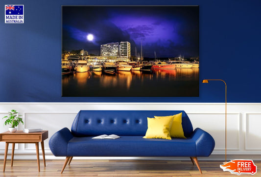 San Diego Marina Night View Photograph Print 100% Australian Made