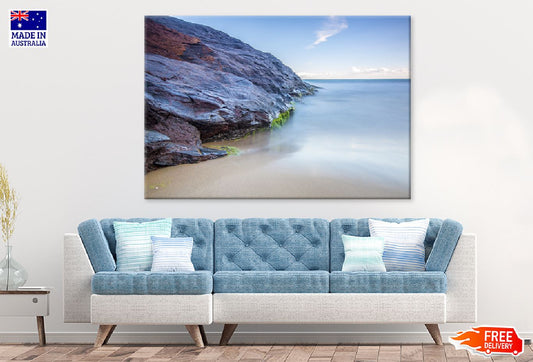 Rock Near Sea Shore View Photograph Print 100% Australian Made