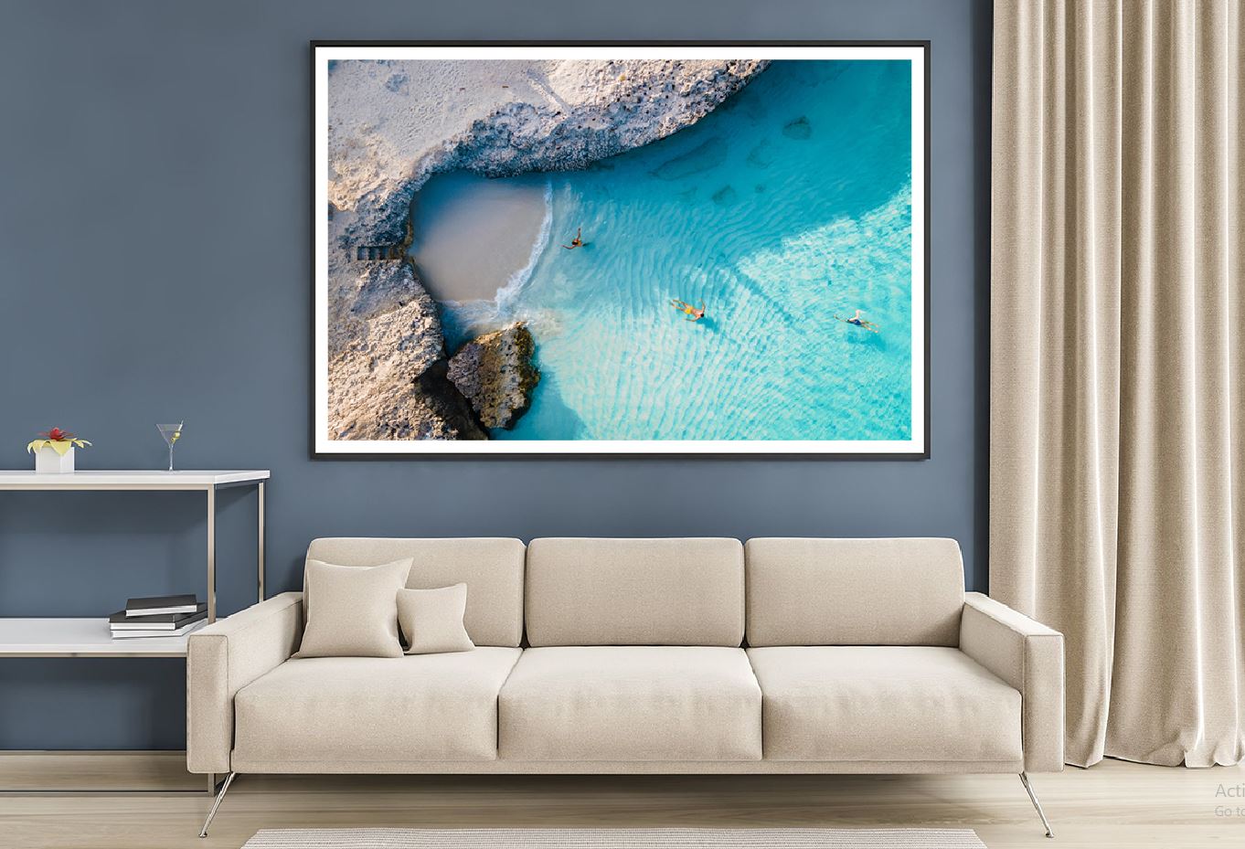Triple Steps Sea View Photograph Aruba Home Decor Premium Quality Poster Print Choose Your Sizes