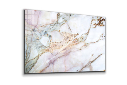 Beige Abstract Marble Print Tempered Glass Wall Art 100% Made in Australia Ready to Hang