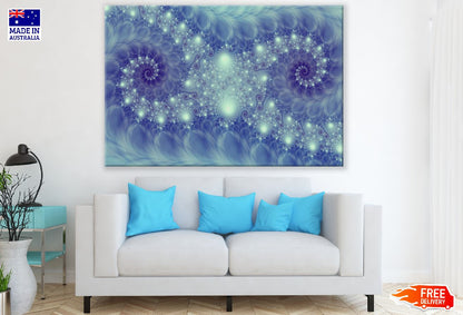 Purple & White Fractal Abstract Design Print 100% Australian Made