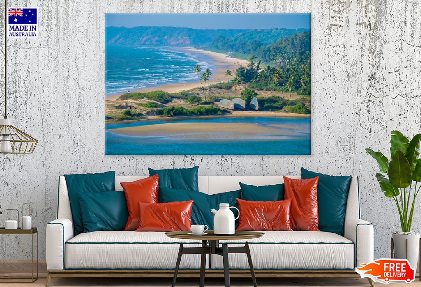 Tropical Sandy Beach on North Goa Photograph Print 100% Australian Made