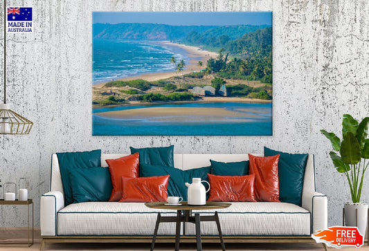 Tropical Sandy Beach on North Goa Photograph Print 100% Australian Made