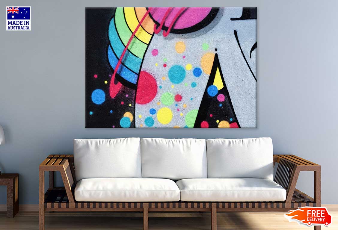 Colorful Paint Spots Abstract Design Print 100% Australian Made