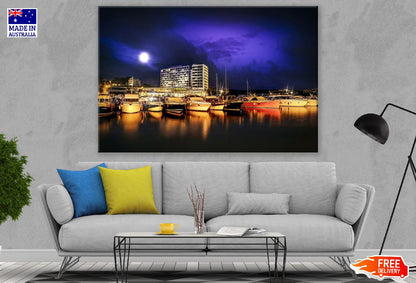San Diego Marina Night View Photograph Print 100% Australian Made