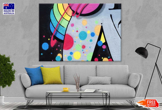 Colorful Paint Spots Abstract Design Print 100% Australian Made