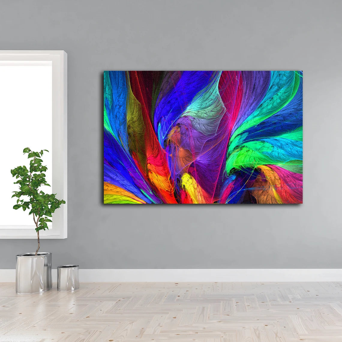 Colorful Abstract Fractal Design Acrylic Glass Print Tempered Glass Wall Art 100% Made in Australia Ready to Hang