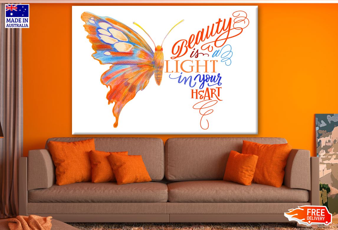 Butterfly & Quote Art Print 100% Australian Made