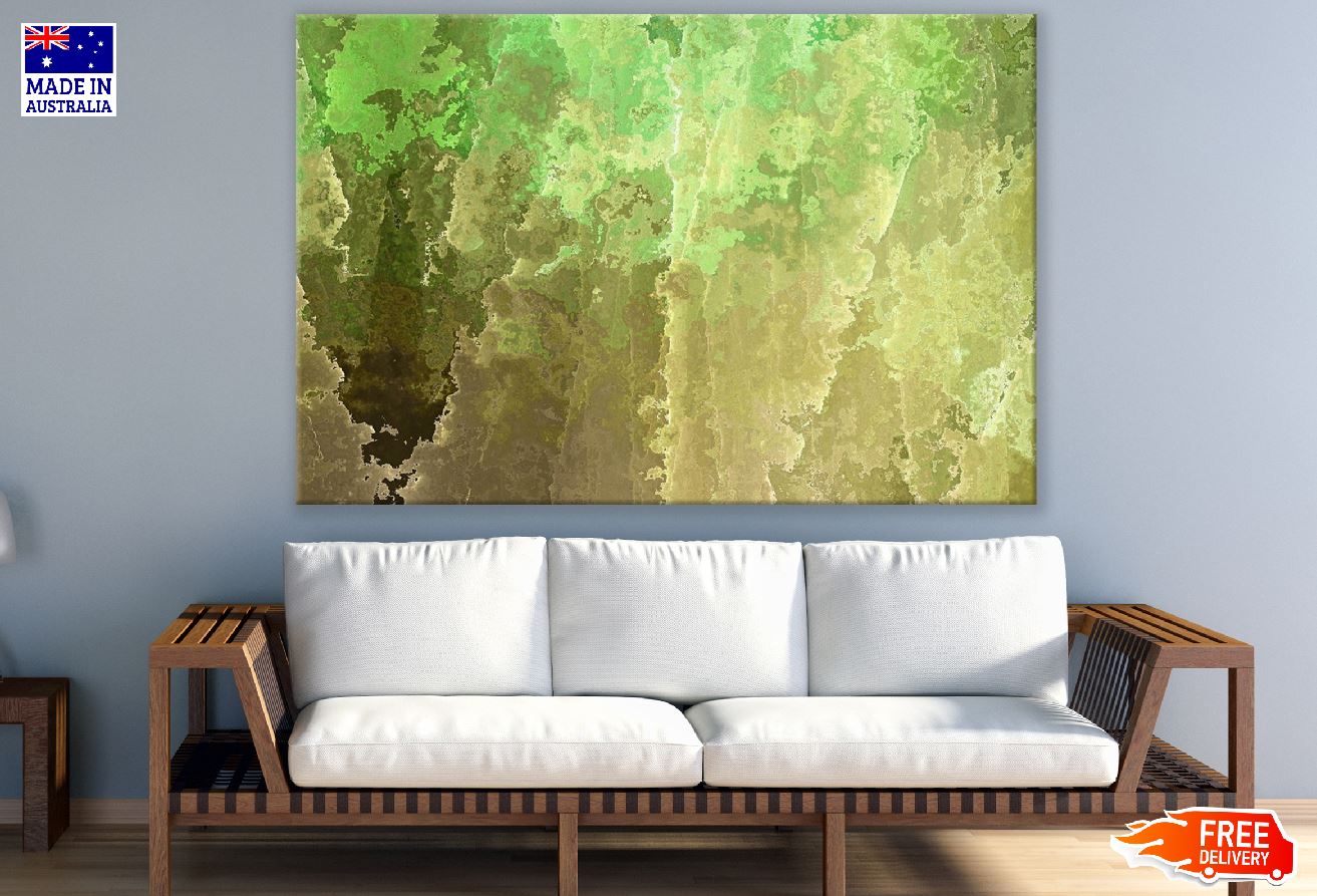 Brown & Green Abstract Design Print 100% Australian Made