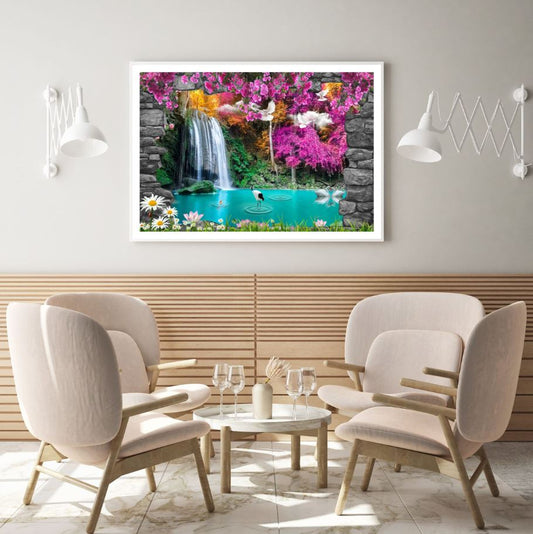 Waterfall Scenery Photograph Home Decor Premium Quality Poster Print Choose Your Sizes