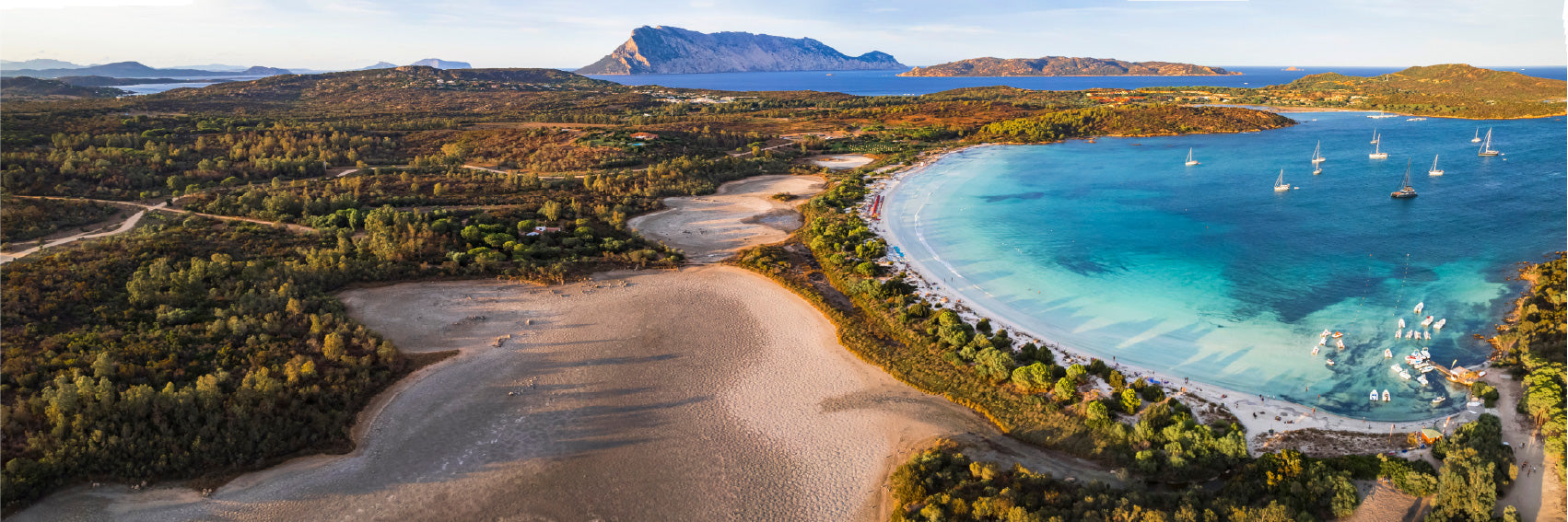 Panoramic Canvas Sardinia Sea Aerial View Photograph High Quality 100% Australian Made Wall Canvas Print Ready to Hang