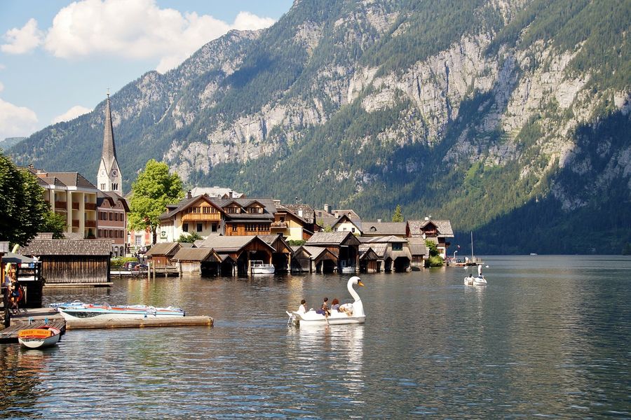 Hallstatt Lake & Mountains Photograph, Austria Print 100% Australian Made