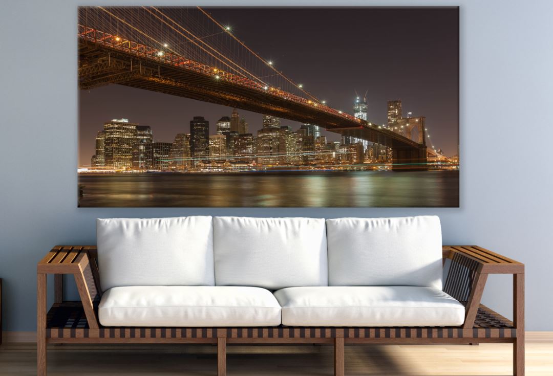 Brooklyn Bridge Night Print 100% Australian Made