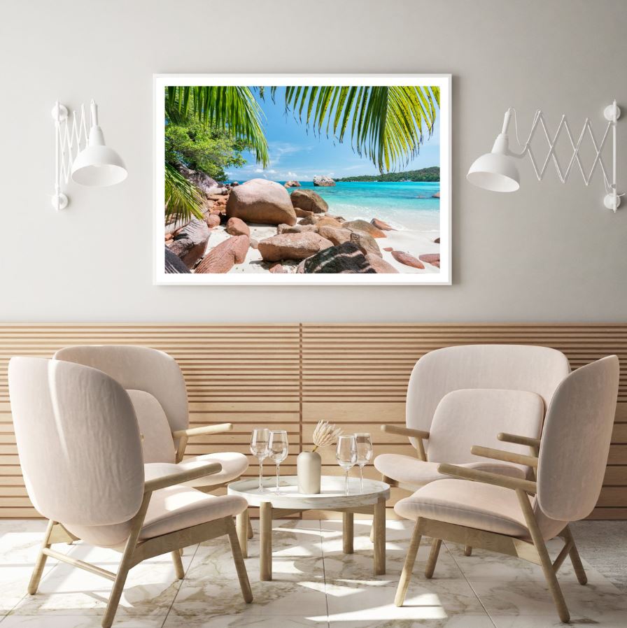 Sea with Rocks Scenery Photograph Home Decor Premium Quality Poster Print Choose Your Sizes