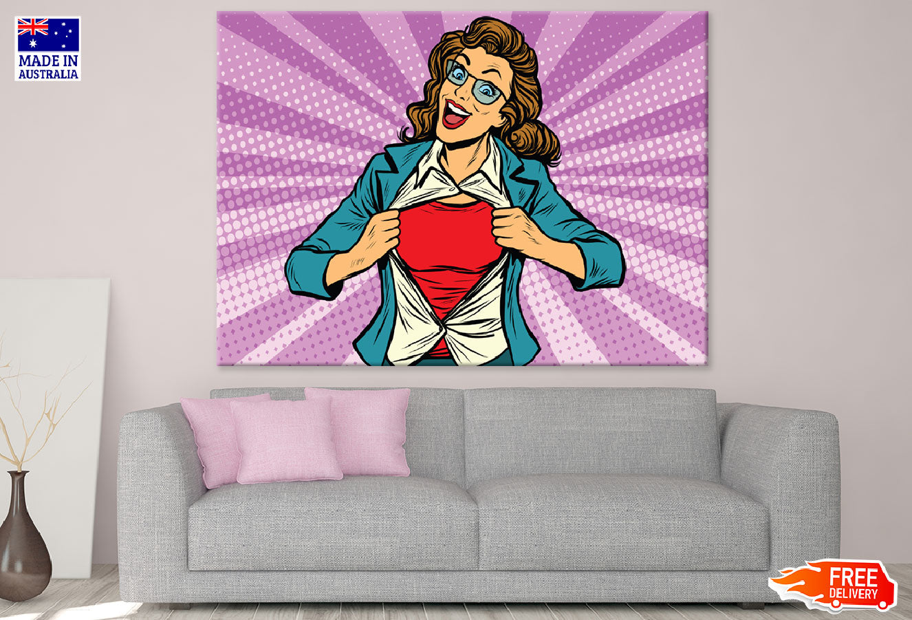 Super Hero Girl Illustration Print 100% Australian Made