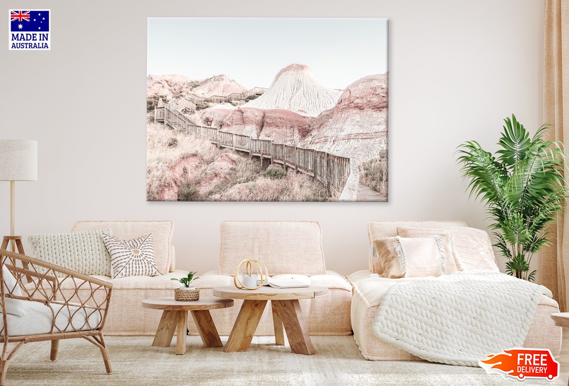 Glacial Hike walking Trail & Wooden Print 100% Australian Made