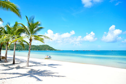 Bella Home White Sandy Beach Phu Quy Island Print Canvas Ready to hang