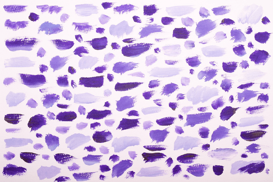 White & Purple Abstract Design Print 100% Australian Made