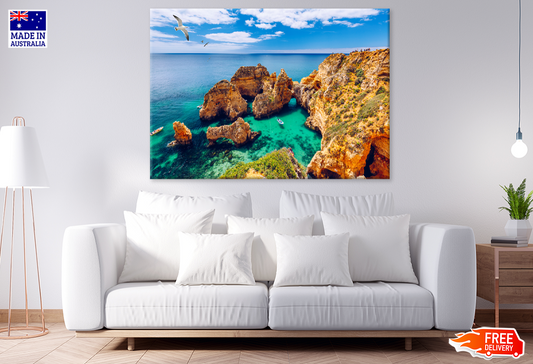 Rock Mountain & Sea Sky View Photograph Print 100% Australian Made