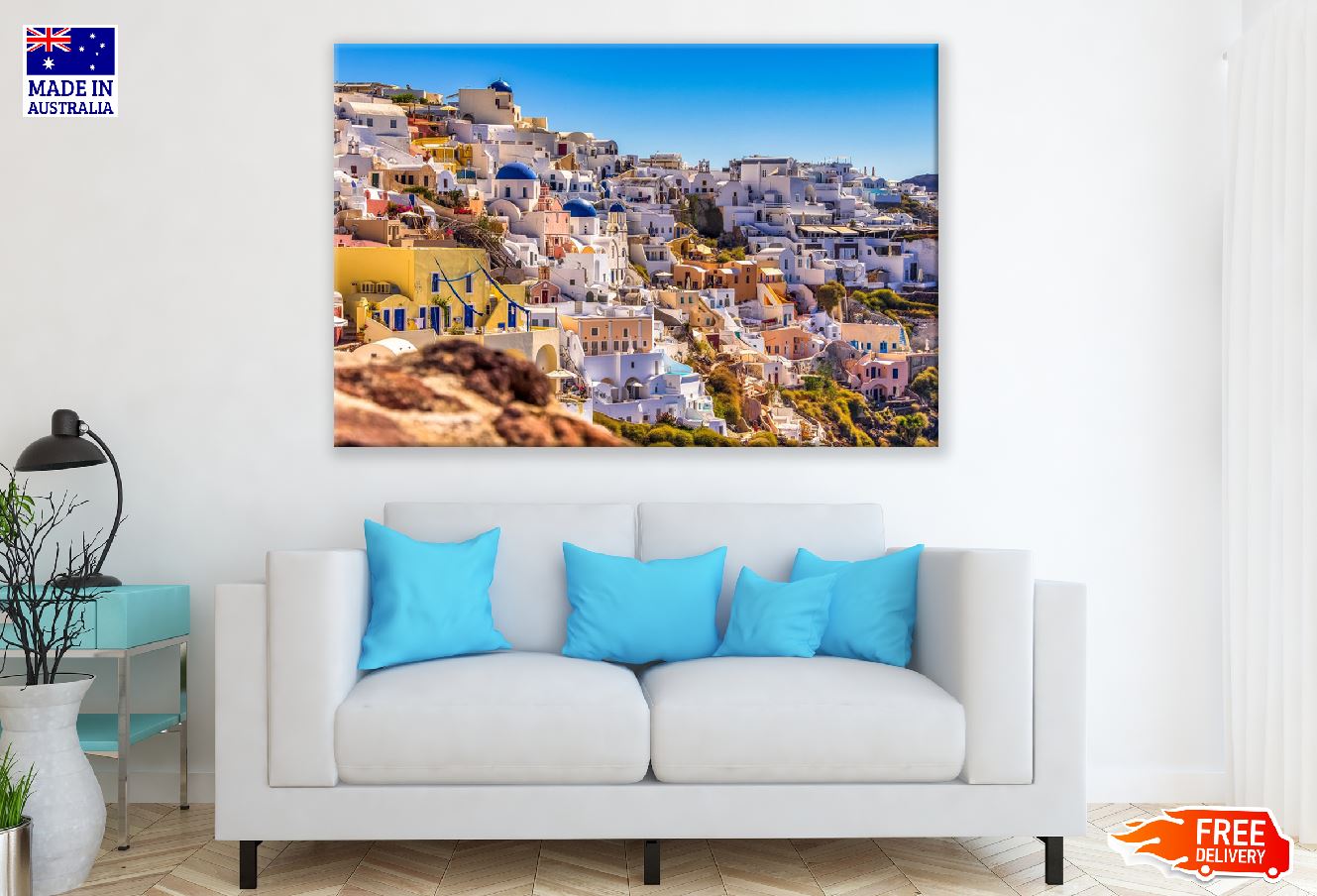 Oia Village on Santorini, Greece Photograph Print 100% Australian Made