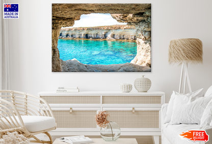 Rock Cave & Sea Aerial View Print 100% Australian Made