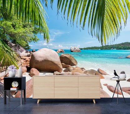 Wallpaper Murals Peel and Stick Removable Stunning Beach View Photograph High Quality