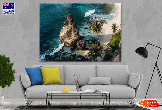 Trees Mountain & Sea Aerial View Photograph Print 100% Australian Made