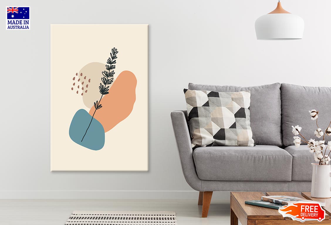 Abstract Shapes & Flower Plant Design Print 100% Australian Made