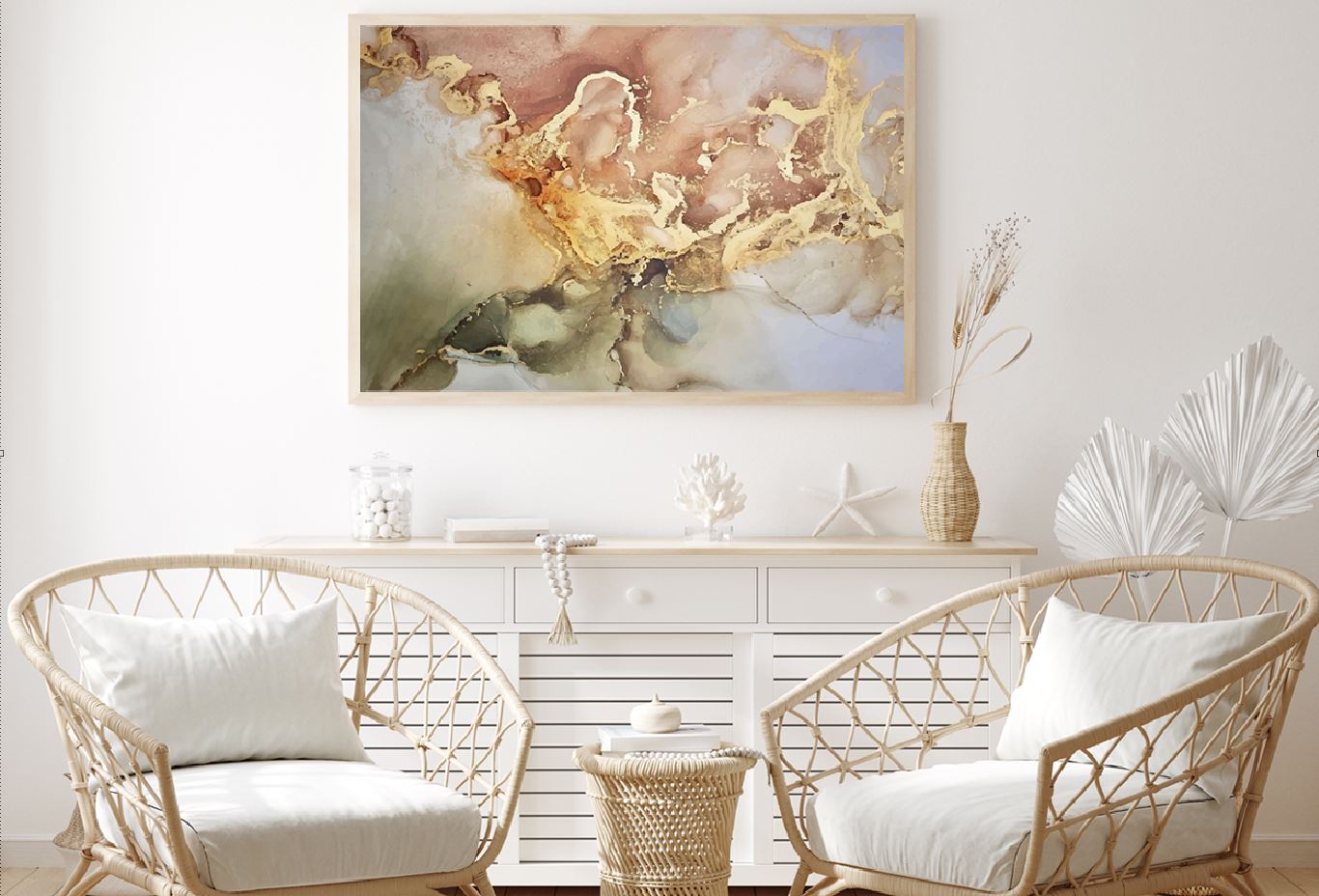 Brown Gold & Green Abstract Design Home Decor Premium Quality Poster Print Choose Your Sizes