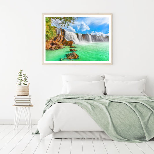 Waterfall Scenery Photograph Home Decor Premium Quality Poster Print Choose Your Sizes