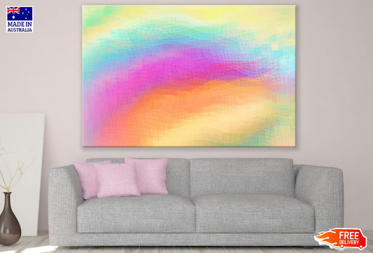 Orange Yellow & Pink Abstract Design Print 100% Australian Made