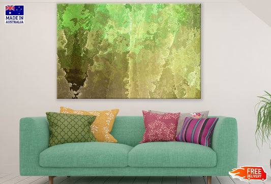 Brown & Green Abstract Design Print 100% Australian Made