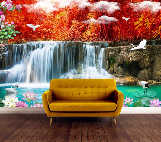 Wallpaper Murals Peel and Stick Removable Stunning Waterfall & Nature High Quality