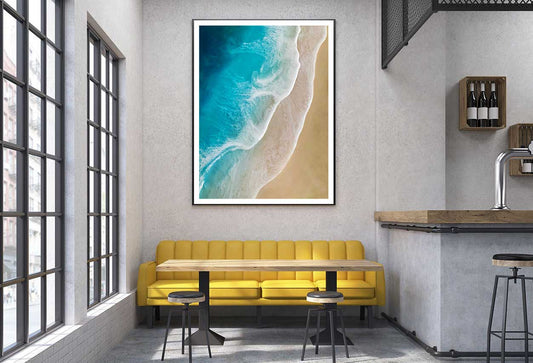Sea & Lagoon Beach Island Aerial View Photograph Home Decor Premium Quality Poster Print Choose Your Sizes
