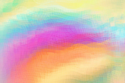 Orange Yellow & Pink Abstract Design Print 100% Australian Made
