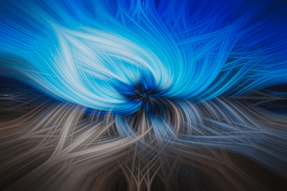 Blue Abstract Design Print 100% Australian Made