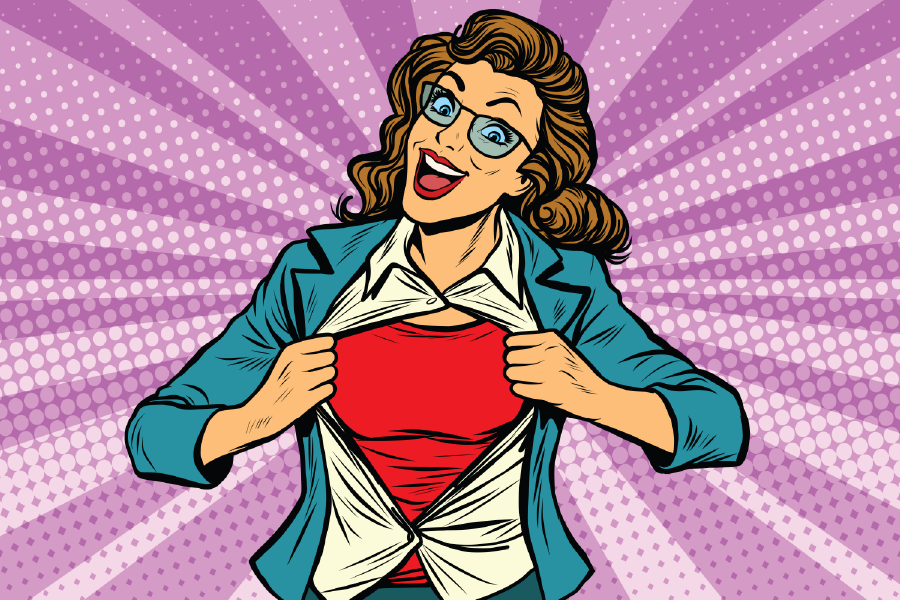 Super Hero Girl Illustration Print 100% Australian Made