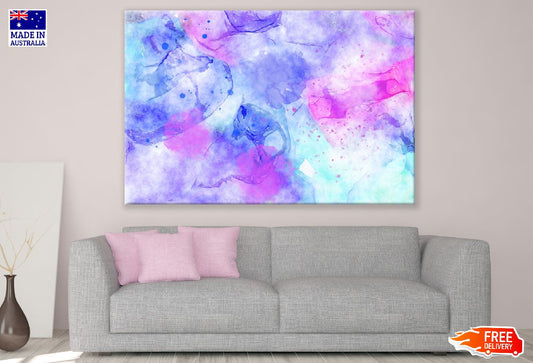 Blue & Pink Abstract Design Print 100% Australian Made