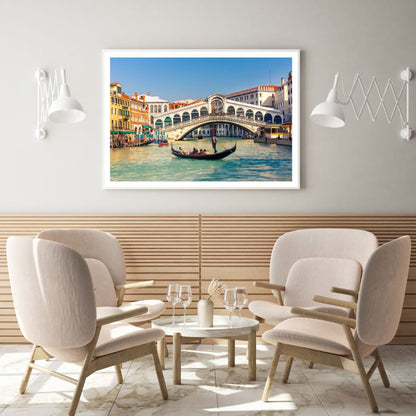 Italy Canal & Boats Photograph Home Decor Premium Quality Poster Print Choose Your Sizes