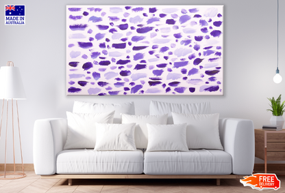 White & Purple Abstract Design Print 100% Australian Made