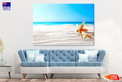 Starfish on Seashore Sand View Photograph Print 100% Australian Made