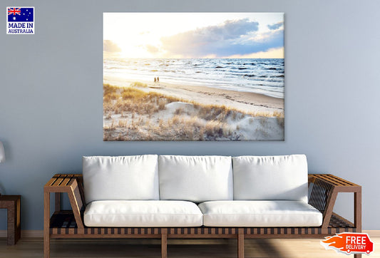 Couple in Baltic Seashore View Photograph Print 100% Australian Made