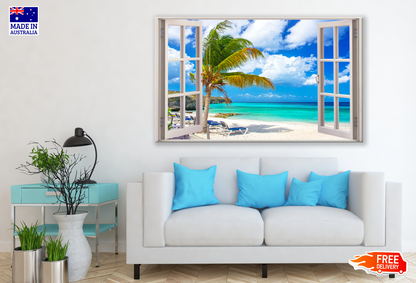 Beach Window View Photograph Print 100% Australian Made